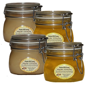 Alaska Wild Honey ~ Combo (4) 24 oz